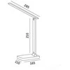 Bikuvalt 7W LED stalo šviestuvas NOBLITE, baltas, 3000/4000/6500K/RGB, dimeriuojamas