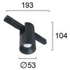 7W LED šviestuvas į magnetines sistemas VIOKEF MAGNETIC, juodas, 3000K, dimeriuojamas, 4314300
