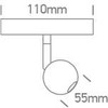 7W LED šviestuvas į magnetines sistemas FLAT, juodas, 3000/4000/5000K, 48V, 38°, 43122F/B/V