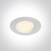 7W LED įleidžiamas šviestuvas, baltas, 3000-4000K-6000K, 10107UV/W/V