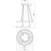 80W LED pakabinamas šviestuvas ICONIC, juodas, 3000/4000K, dimeriuojamas, 01-3919