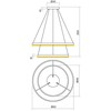 82W LED pakabinamas šviestuvas FEBE, juodas, 3000K, dimeriuojamas, 01-2897
