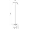 8,3W LED pastatomas šviestuvas PRAXI, juodos/kavos sp., 3000K, dimeriuojamas, 01-3717