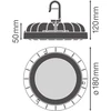 Ledvance 83W sandėlio šviestuvas HIGH BAY COMPACT, juodas, 4000K, IP65