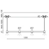 8,4W LED pakabinamas šviestuvas ART MODULAR 4, juodas, 2700K, 120cm