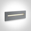 8,5W LED įleidžiamas sieninis lauko šviestuvas, pilkas, 3000K, 68066/G/W