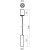 8,6W LED pakabinamas šviestuvas TAKTO, rusvas, 2700K, dimeriuojamas, 01-4208