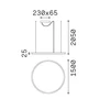 Ideal Lux Pakabinamas šviestuvas Oracle Slim Sp D150 Round Wh 3000K