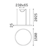 Ideal Lux Pakabinamas šviestuvas Oracle Slim Sp D150 Round 4000K On-Off Bk