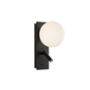 8W + 3W LED sieninis šviestuvas KIN, juodos/baltos sp., 2700K, su USB ir USB C jungtimis, A8169291N
