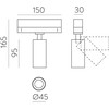 8W LED akcentinis šviestuvas į 3 fazių bėgelį PIPE, juodas, 2700K, T3986090N