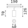 8W LED akcentinis šviestuvas į magnetinę sistemą EGO, juodas, 2700K, 48V, 340388