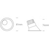 8W LED įleidžiamas šviestuvas, baltas, 3000K, 10108A/W/W