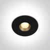 8W LED įleidžiamas šviestuvas, juodas, 3000K, 10108H/B/W