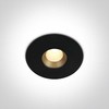 8W LED įleidžiamas šviestuvas, juodas, 3000K, 10108H/B/W