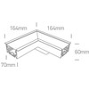 8W LED kampinė jungtis, balta, 3000K, 38152RC/W/W