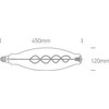 8W LED lemputė, E27, tamsaus chromo sp., 2700K, 9G08E/DC