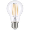 8W LED lemputė OPTONICA A60, E27, 2700K, dimeriuojama, skaidrus stiklas