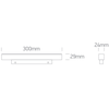 8W LED linijinis šviestuvas į magnetines sistemas ONELIGHT MINI/MIDI, juodas, 3000/3500/4000K, 42100AA/B/V
