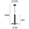 8W LED pakabinamas šviestuvas LEANDROS, juodas, 3000K, 4320100