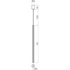 8W LED pakabinamas šviestuvas NIKOS, juodas, 3000K, 01-3861