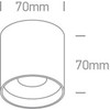 Lubinis šviestuvas 8W LED paviršinis šviestuvas, baltas, 3000/3500/4000K, 38°, 12108C/W/V