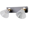 Lubinis šviestuvas 8W LED paviršinis šviestuvas ORELLA, juodos/aukso sp./skaidrus, 3000K