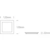 Bikuvalt 8W LED įleidžiama panelė, pilka, 3000K