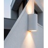 Sieninis šviestuvas 8W LED sieninis fasado šviestuvas NEXO, baltas, 2700/3000K, IP65, A2095170B