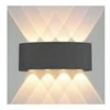 Pakabinamas šviestuvas 8W LED sieninis fasado šviestuvas ORTELO, juodas, 3000K, šviečia į abi puses