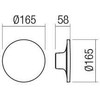 Sieninis šviestuvas 8W LED sieninis lauko šviestuvas AURA, baltas, 3000K, IP65, 90368