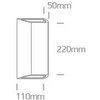 8W LED sieninis šviestuvas, antracito sp., 2700/3300/4000K, IP65, šviečia į viršų ir į apačią, 67512/AN/V