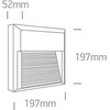 8W LED sieninis šviestuvas, baltas, 3000K, 67430A/W/W