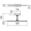 8W LED sieninis šviestuvas LINEAR, baltas, 3000K, 01-3460