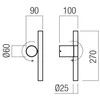 8W LED sieninis šviestuvas PRAXI, juodas, 3000K, dimeriuojamas, 01-3983