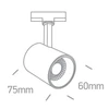Bikuvalt 8W LED šviestuvas į bėgelius, baltas, 3000K, 65646T/W/W