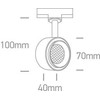 8W LED šviestuvas į bėgelius, baltas, 3000K, 65644T/W/W