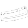 8W LED šviestuvas į lenktus magnetinius bėgelius ZAMBELIS, juodas, 3000K, 90cm diametro, DALI, 22100