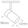 8W LED šviestuvas į magnetines sistemas MINI/MIDI/MAXI/P&P, juodas, 3000/4000K, 48V, 15°, DALI, 42110L/B/V
