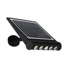 V-tac 8W LED universalus šviestuvas, su saulės baterija ir judesio davikliu, juodas, 3000K