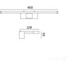 Sieninis šviestuvas 8W LED veidrodžio šviestuvas LUMIREFLECT, juodas, 4000K, IP44