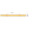8W/m LED COB juosta XSOLIS, 2700K, 256LED/m, 24V, IP67, 5 metrų ritė