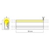 8W/m LED šviečiantis kabelis XSNAKE 6x12MM, 3000K, 120LED/m, 24V, IP67, 20 metrų ritė