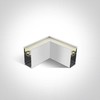 8W paviršinio/pakabinamo linijinio šviestuvo kampinis sujungimas, baltas, 4000K, 050170D/W/C