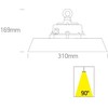 90/120/150W LED UFO šviestuvas, juodas, 4000/4700/5700K, dimeriuojamas, 63150N/V