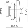 9,5W LED sieninis šviestuvas SIRA, gintaro sp., 2700K, A4013090AB