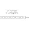 9,6W/m LED juosta, 4000K, 5m ritė, 7829/C