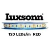 9,6W/m LED juosta LUXSONN, 2835, 120 LED/m, 24V, IP67, raudonos šviesos sp., 5m ritė