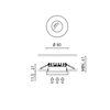 9W įleidžiamas LED šviestuvas PUCK RECESSED M, juodas 4000K
