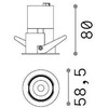 9W LED įleidžiamas šviestuvas QUARK, baltas, 3000K, 344829